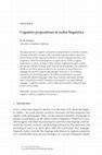 Research paper thumbnail of Cognitive propositions in realist linguistics