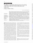 Research paper thumbnail of The effect on ambulatory blood pressure of working under favourably and unfavourably perceived supervisors