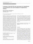 Research paper thumbnail of Evaluation of MALDI-TOF mass spectrometry for identification of environmental yeasts and development of supplementary database