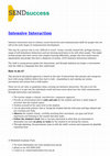 Research paper thumbnail of What is Intensive Interaction