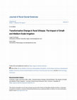 Research paper thumbnail of Transformative Change in Rural Ethiopia: The Impact of Small- and Medium-Scale Irrigation