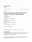 Research paper thumbnail of Providing Food Assistance in a Pandemic: Views and Lessons Learned from the Frontlines in Northwest Mississippi