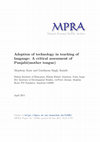 Research paper thumbnail of Adoption of Technology in Teaching ‎Of Language:‎ A Critical Assessment of Punjabi (Mother Tongue)‎