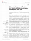 Research paper thumbnail of Differential Response of Floating and Submerged Leaves of Longleaf Pondweed to Silver Ions