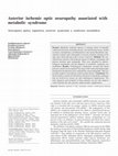 Research paper thumbnail of Anterior ischemic optic neuropathy associated with metabolic syndrome