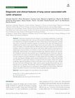 Research paper thumbnail of Diagnostic and clinical features of lung cancer associated with cystic airspaces