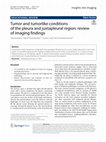 Research paper thumbnail of Tumor and tumorlike conditions of the pleura and juxtapleural region: review of imaging findings