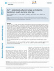 Research paper thumbnail of Ca2+-stabilized adhesin helps an Antarctic bacterium reach out and bind ice