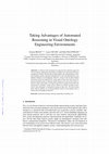 Research paper thumbnail of Taking Advantages of Automated Reasoning in Visual Ontology Engineering Environments