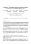 Research paper thumbnail of Técnicas de Inteligencia Computacional para el Diseno e Implementacion de Sistemas Multiagentes