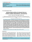 Research paper thumbnail of Antimicrobial activity of extracts from an endemic Salvia cilicica Boiss. and Kotschy