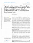 Research paper thumbnail of Magnitude and Its Predictors of Minimum Dietary Diversity Feeding Practice Among Mothers Having Children Aged 6–23 Months in Goba Town, Southeast Ethiopia, 2018: A Community-Based Cross-Sectional Study