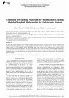 Research paper thumbnail of Validation of Teaching Materials for the Blended Learning Model of Applied Mathematics for Polytechnic Student