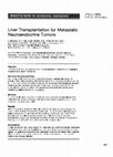 Research paper thumbnail of Liver Transplantation for Metastatic Neuroendocrine Tumors