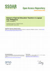 Research paper thumbnail of Dataset of Special Education Teachers in Legazpi City, Philippines