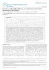 Research paper thumbnail of Evaluation of Total Bacteroides sp., as an Alternative Indicator inAgricultural Water Quality