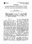 Research paper thumbnail of Institutional barriers to policy reform in Egypt: The case of the agricultural machinery industry