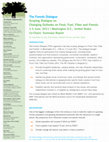 Research paper thumbnail of The Forests Dialogue Scoping Dialogue on Changing Outlooks on Food, Fuel, Fiber and Forests 1-3 June, 2011 | Washington D.C., United States Co-Chairs' Summary Report