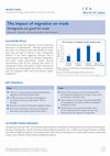 Research paper thumbnail of The impact of migration on trade