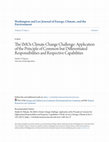 Research paper thumbnail of The IMOs Climate Change Challenge: Application of the Principle of Common but Differentiated Responsibilities and Respective Capabilities