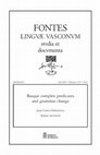 Research paper thumbnail of Basque complex predicates and grammar change