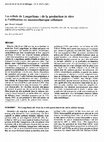 Research paper thumbnail of La cellule de Langerhans : de la production in vitro à l’utilisation en immunothérapie cellulaire