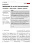 Research paper thumbnail of Do forelimb shape and peak forces co-vary in strepsirrhines?