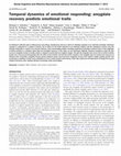 Research paper thumbnail of Temporal dynamics of emotional responding: amygdala recovery predicts emotional traits