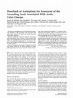 Research paper thumbnail of Drawback of Aortoplasty for Aneurysm of the Ascending Aorta Associated With Aortic Valve Disease