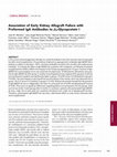 Research paper thumbnail of Association of Early Kidney Allograft Failure with Preformed IgA Antibodies to β2-Glycoprotein I