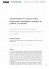 Research paper thumbnail of Arte participativo en el espacio público. Proposiciones metodológicas acerca de algunos de sus preceptos