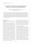 Research paper thumbnail of An Analysis of Letter Writing Tasks from the English Portion of Myanmar’s University Entrance Examination 2009-2013