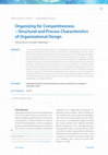 Research paper thumbnail of Organizing for Competitiveness – Structural and Process Characteristics of Organizational Design