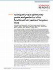 Research paper thumbnail of Tailings microbial community profile and prediction of its functionality in basins of tungsten mine