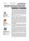 Research paper thumbnail of Awareness and Use of Internet based Sources: A Case study of North India