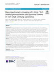 Research paper thumbnail of Mass spectrometry imaging of L-[ring-13C6]-labeled phenylalanine and tyrosine kinetics in non-small cell lung carcinoma