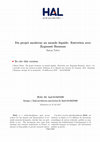 Research paper thumbnail of Du projet moderne au monde liquide