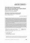 Research paper thumbnail of ¿Qué debe hacer la Administración ante el derrame de petróleo de la empresa Repsol frente al distrito de Ventanilla? El papel de la ejecución subsidiaria.