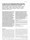 Research paper thumbnail of In vitro and in vivo antimelanoma effect of ethyl ester cyclohexyl analog of ethylenediamine dipropanoic acid