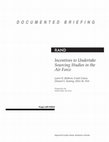 Research paper thumbnail of Incentives to Undertake Sourcing Studies in the Air Force