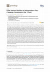 Research paper thumbnail of From National Holiday to Independence Day: Changing Perceptions of the “Diada”