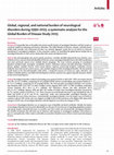 Research paper thumbnail of Global, regional, and national burden of neurological disorders during 1990-2015: a systematic analysis for the Global Burden of Disease Study 2015