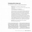 Research paper thumbnail of Prototyping shifts in design scale The “Carotid thermo-regulator” as intelligent body architecture