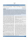 Research paper thumbnail of Conservation Agriculture: A Way for Soil Water Conservation