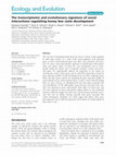 Research paper thumbnail of The transcriptomic and evolutionary signature of social interactions regulating honey bee caste development