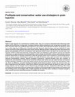 Research paper thumbnail of Profligate and conservative: water use strategies in grain legumes