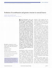 Research paper thumbnail of Evolution of recombination and genome structure in eusocial insects