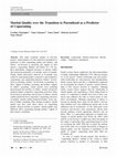 Research paper thumbnail of Marital Quality over the Transition to Parenthood as a Predictor of Coparenting