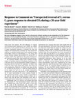 Research paper thumbnail of Response to Comment on “Unexpected reversal of C3 versus C4 grass response to elevated CO2 during a 20-year field experiment”