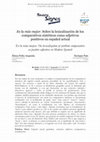 Research paper thumbnail of Es la más mejor. Sobre la lexicalización de los comparativos sintéticos como adjetivos positivos en español actual